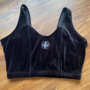 VTG Harley Davidson Womens Velvet Tank Sleeveless Shirt Size L Black READ